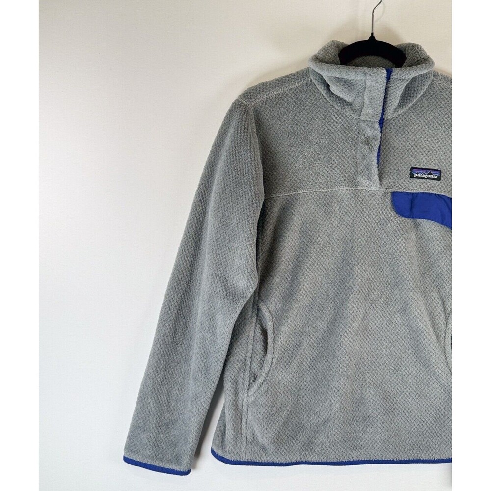 Patagonia Women Sweater Gray Lightweight Synchilla Snap T Fleece Pullover Medium - Picture 4 of 9